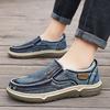 Fashion Brand Denim Men Loafers Breathable Cloth Shoes Slip-ons Casual Male Footwear Thick Sole Driving Shoes
