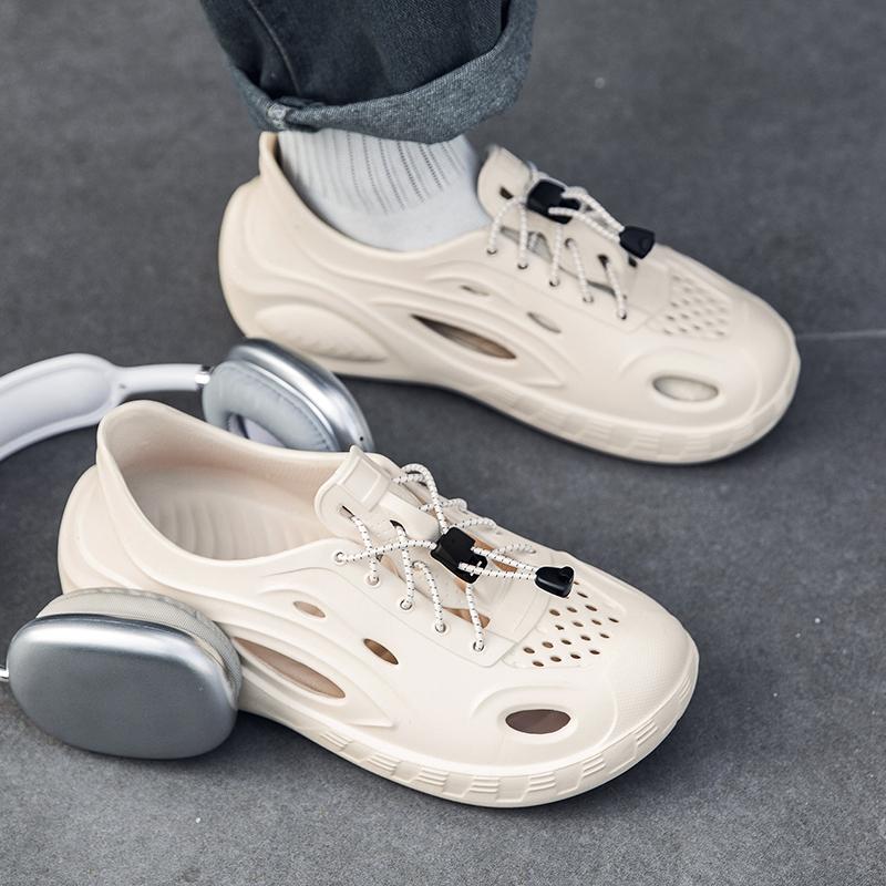 2025 Nowe Męskie Kapcie Letnie Miękkie Buty na Plażę Outdoorowe Antypoślizgowe Sznurowane Projektanckie Personalizowane Puste Buty