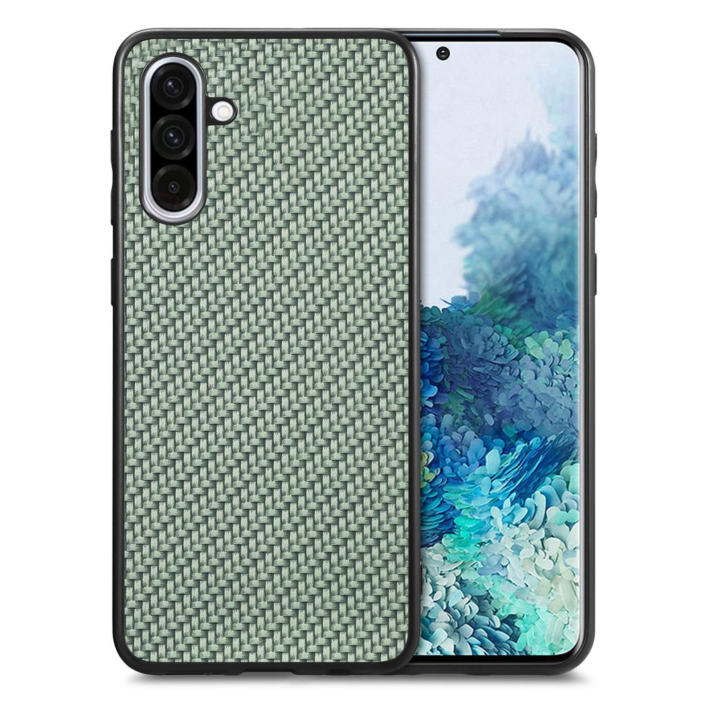 For Samsung Galaxy A36 5G Case Carbon Fiber Texture PU+PC+TPU Phone Back Cover