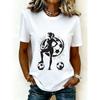 2026 Casual Women's Short-Sleeve T-Shirt with USA-Canada-Mexico World Cup Football Match Print