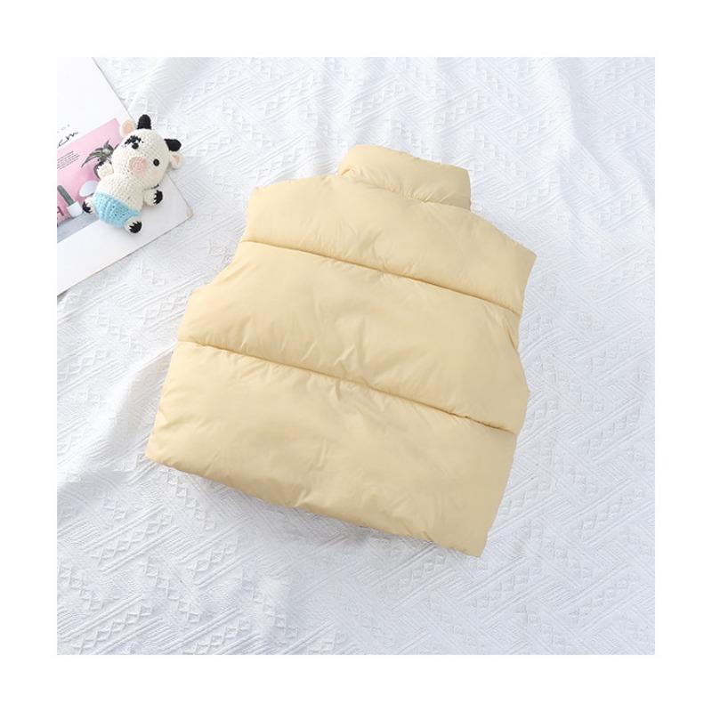 Kids Stand Collar Thickened Padded Vest Children Winter Autumn Sleeveless Outerwear