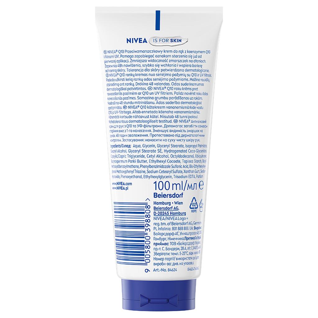 Nivea Q10 Anti-Wrinkle Hand Cream SPF6 Moisturizing 48H 100ml