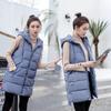 Women's Vest Jacket Down Cotton Vest Autumn Winter Jacket Hooded Long Coat Sleeveless Loose Female Waistcoat Snow Wear