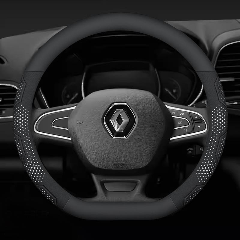 Für Renault Clio Megane 3 Scenic Laguna Logan Kadjar Kangoo Sandero CAPTUR DUSTER Karbonfaser Wildleder Auto Lenkradbezug