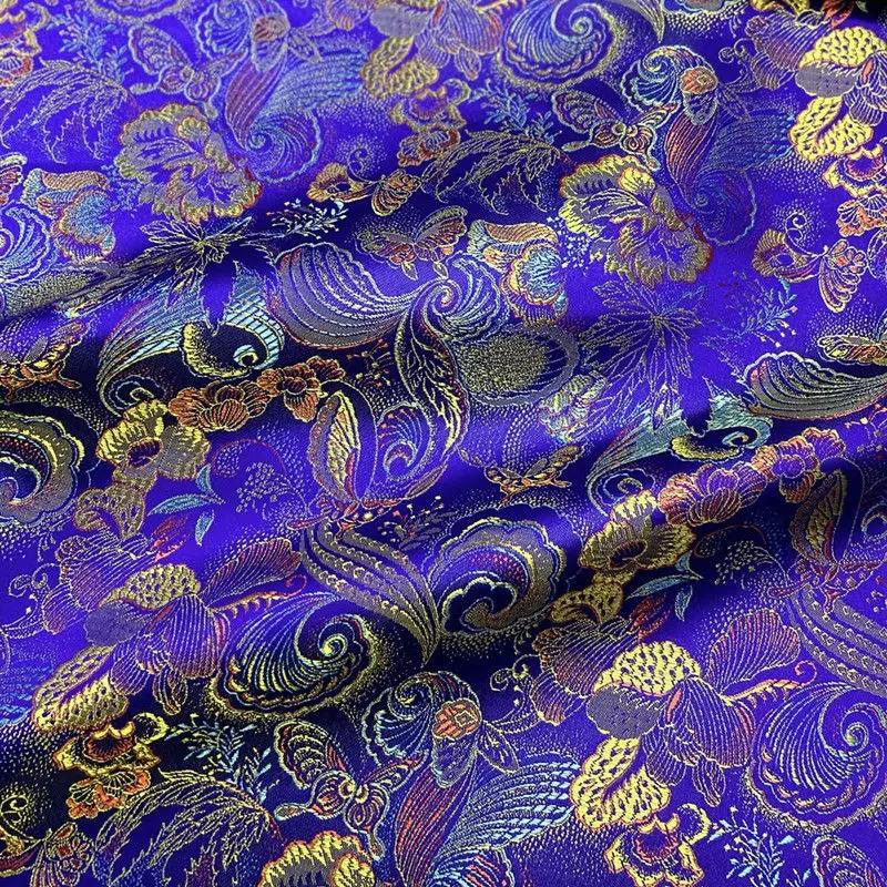 Printed Fabric DIY Handmade Clothing Fabrics Chinese Style Vintage Jacquard Needlework Abrasion-resistant Background Material