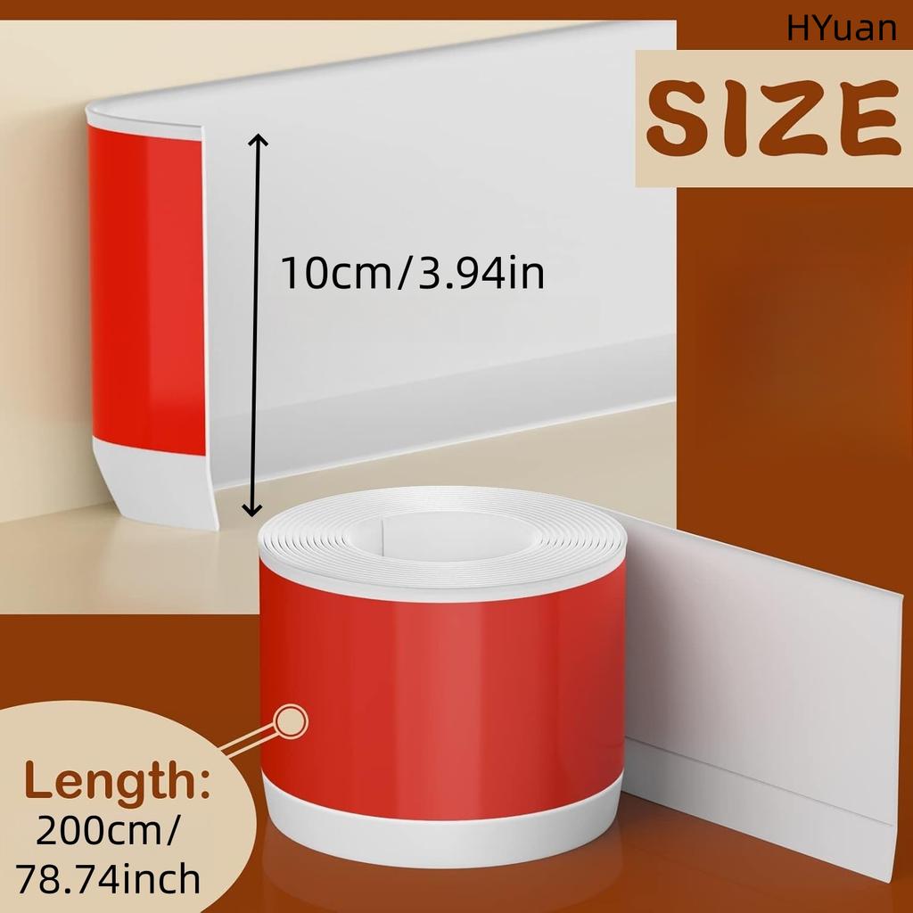 HYuan 1PC 2m/78.74in Line Wallpaper Living Room PVC Baseboard Molding Trim Self-Adhesive Flexible Wall Border Sticker