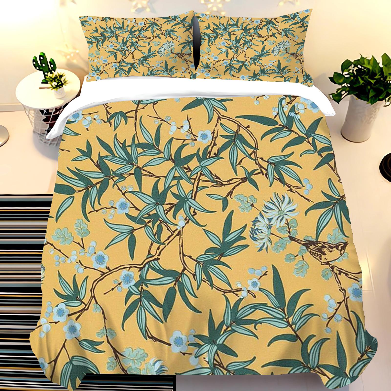 

Cute Cartoon Plants and Flowers Print 100% Polyester Bedding Set Duvet Cover 2 Pillowcases Adult Children Sets Luxury Gifts 135x200cm
