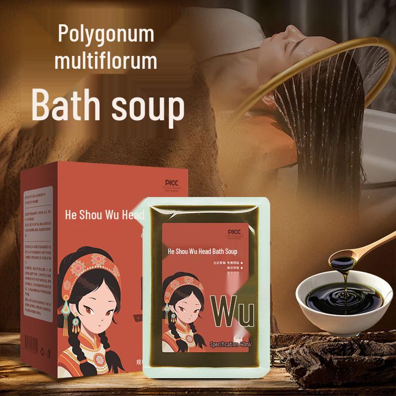 Cypress Leaf Herbal Shampoo: Dandruff Removal & Hair Nourishing Therapy with He Shou Wu Essence, Concentrated Formula.