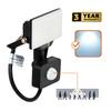 LED Floodlight with Motion Sensor 10W 800 Lm 6000K IP54 Black