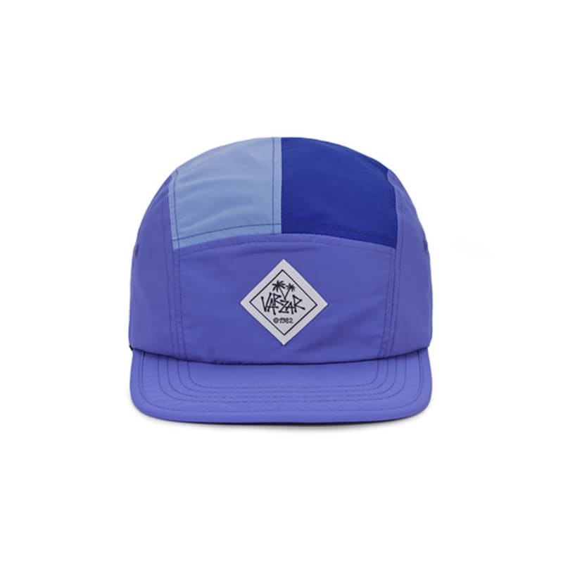 VARZAR Multicolor Palm Tree Label Camp Cap Blue