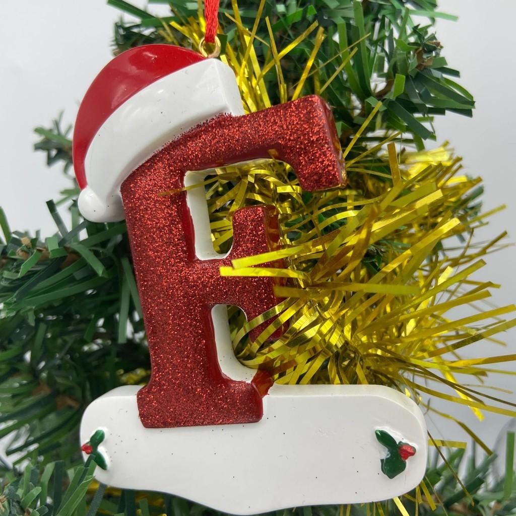 Chic 26 Letter Resin Alphabet Ornaments For Christmas Tree Unique Holiday Decor