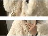 Women's Petite Chenille Angora Fur Coat - Winter 2025 Collection: Loose Fit, Plus Cotton, Stylish and Soft