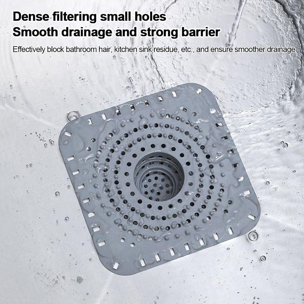 Silicone Sewer Outfall Drain Filter Round Shape Anti-blocking Sink Strainer Filter Hair Clean Up Floor Drain Mesh Cover