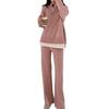 Herbstmode 2025: Damen Strickpullover & Weite Hose Set für Übergrößen