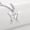 Trend Butterfly Hollow Pendant Necklace for Women Choker Stainless Steel Necklace Jewelry Mother's Day Gifts