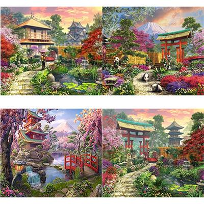 New 5D DIY Diamond Painting Landscape Village Diamond Embroidery Full Round Drill Scenery Cross Stitch Crafts Home Decor