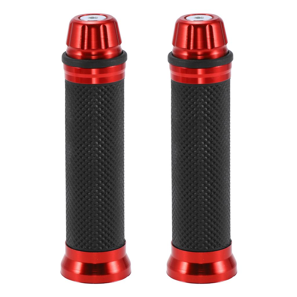 Motoforti Universal Motorcycle Hand Grips Cover Rubber Aluminum Alloy Handlebar Cover for Motorcycle Scooter Bicycle ATV 1pair