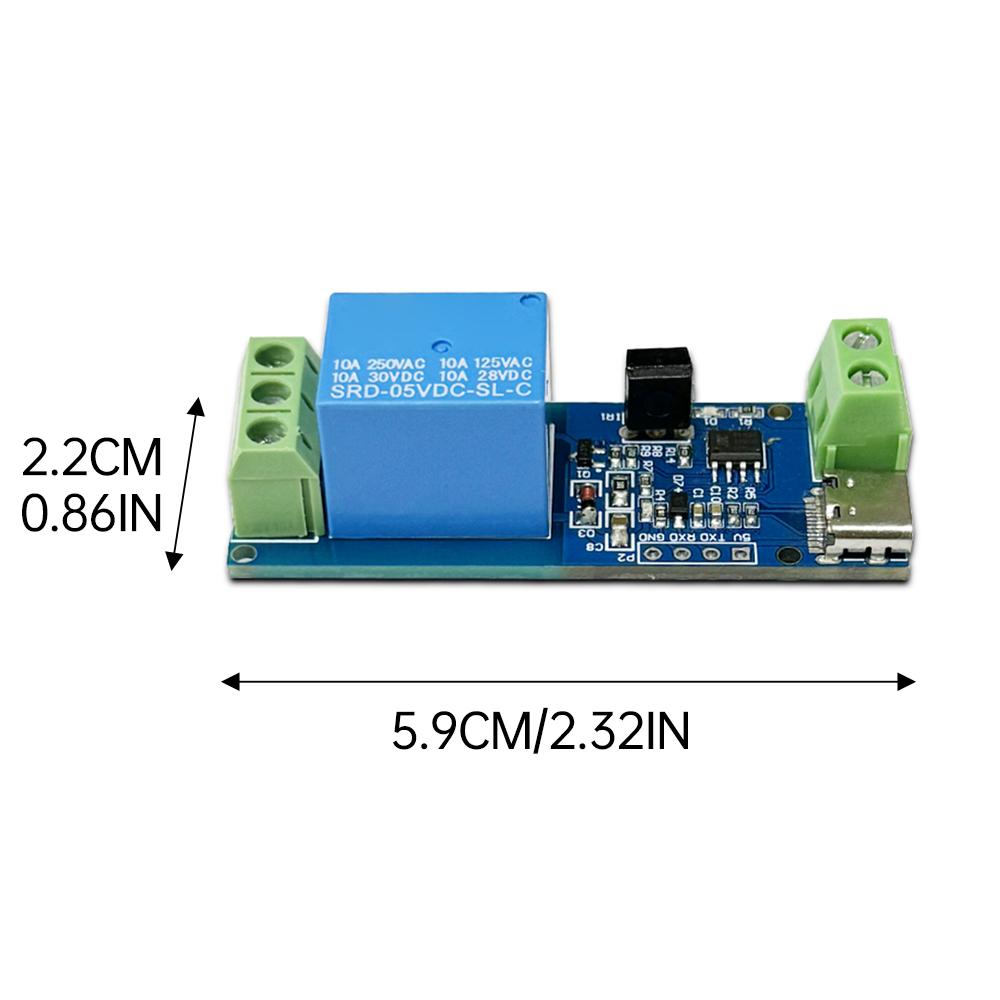 WiFi Relay Module 1 Channel Type-c 1V Wireless Smart Home Remote Control Switch Power Supply Accessories