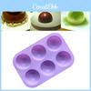 Flexible 3d 6-holes Half Ball Silicone Mold For Fun And Innovative Cake And Treat Designs