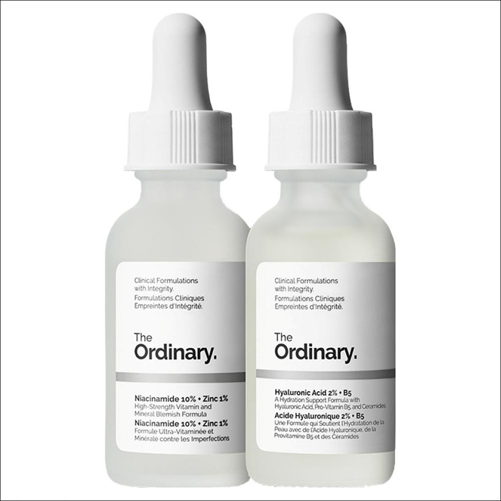 The Ordinary Skin Support Set (Niacinamide 10% + Zinc 1% 30ml & Hyaluronic Acid 2% + B5 30ml)