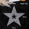 Patch de Estrela de Cinco Pontas com Strass Hot-Fix para Decoração de Roupas DIY