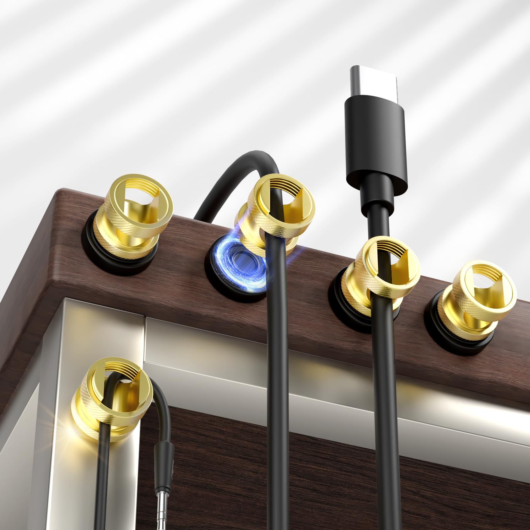 

Maveek Strong Magnetic Stainless Steel New Magnetic Clip First Super Mini Supports up to 6mm Magnetic Cable Drop Directional Cable Wiring for USB
