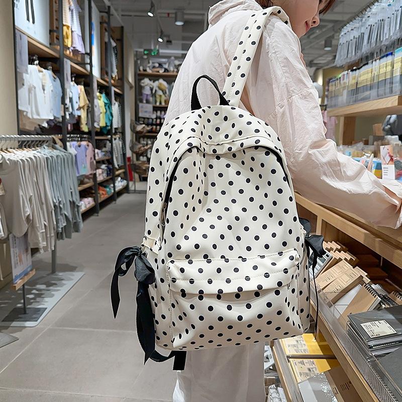 Women's Bow School Bag Student Backpack Lightweight School Backpack