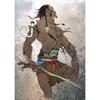 Framed Pangu Nuwa Kuafu Jingwei Poster Art, Kraft Paper Wall Hanging