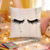 Cushion Cover Short Plush Throw Pillow Soft Washable Sofa Bed Office Cushion Beauty Makeup Eyelash
