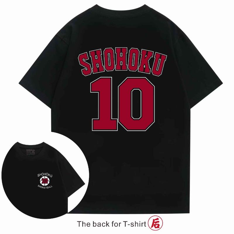 2025 Summer Cotton Slam Dunk T-shirt Japanese Anime Harajuku Sports Short Sleeve Top Printed Streetwear Men and Women Couples