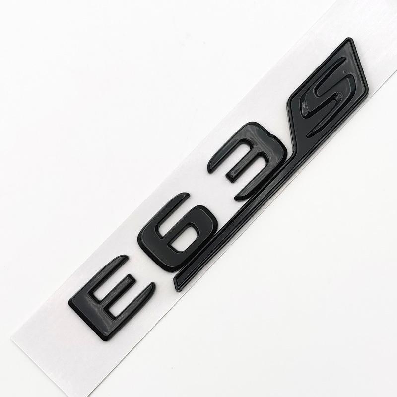 CWDRF1 3D ABS Chrome Black E63 Mercedes Benz S Logo E63S Badge Letter Sticker E63S Accessory Car Trunk Badge