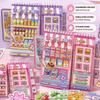 Store Stocking 3D Scene Sticker Book 10 Scenes PET Landscape Scene Sticker DIY Crafts Stacking Sticker Miniature Scene Sticker