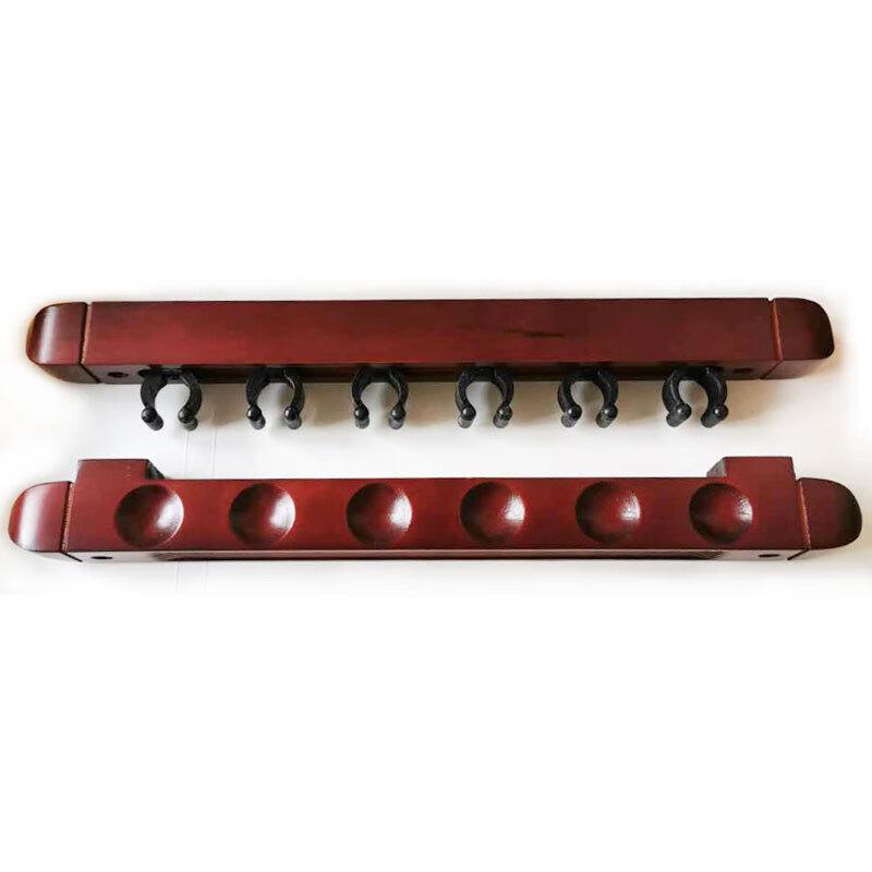 MR MOOSE 6-Hole Solid Wood Wall-Mounted Billiard Cue Rack