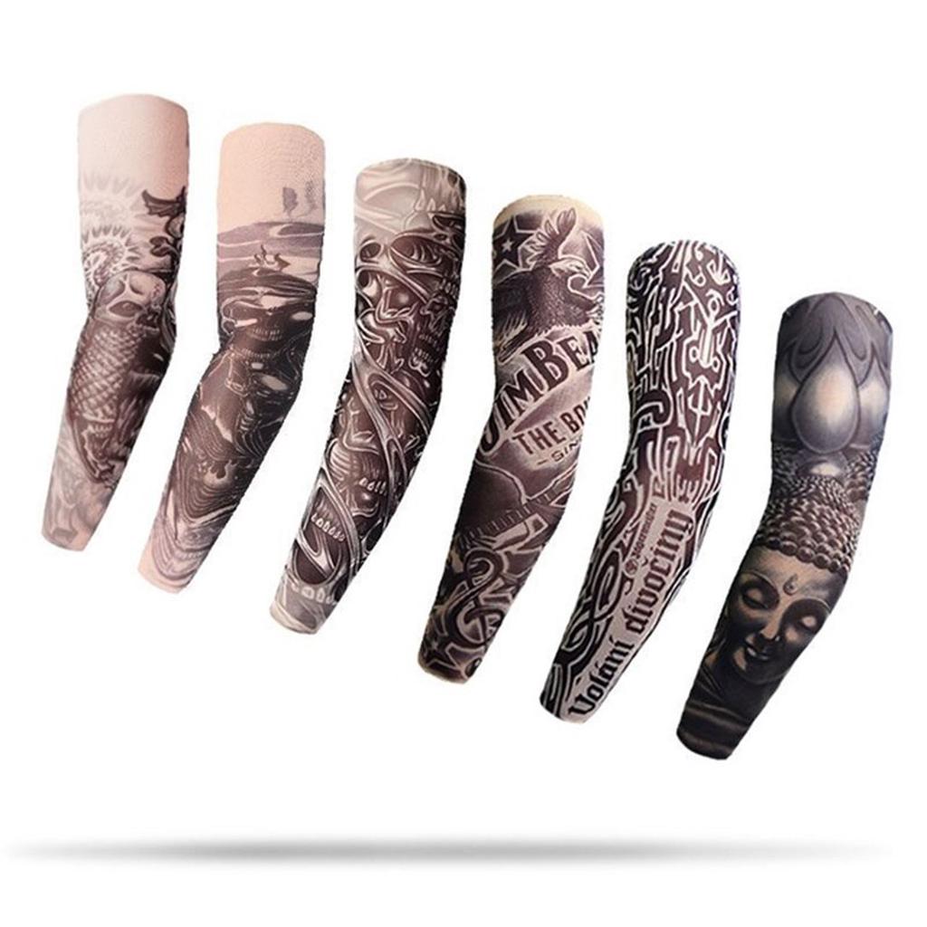 Buy Men And Women Tattoo Sleeve Arm Warmers Summer Print Outdoor Riding