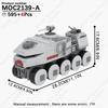 MOOXI Star Wars Mech Veicolo Cannone Carro Armato Armi Nave da Trasporto Soldati Modello Mattoncini Fai da Te Blocchi da Costruzione Assemblati Giocattolo per Bambini