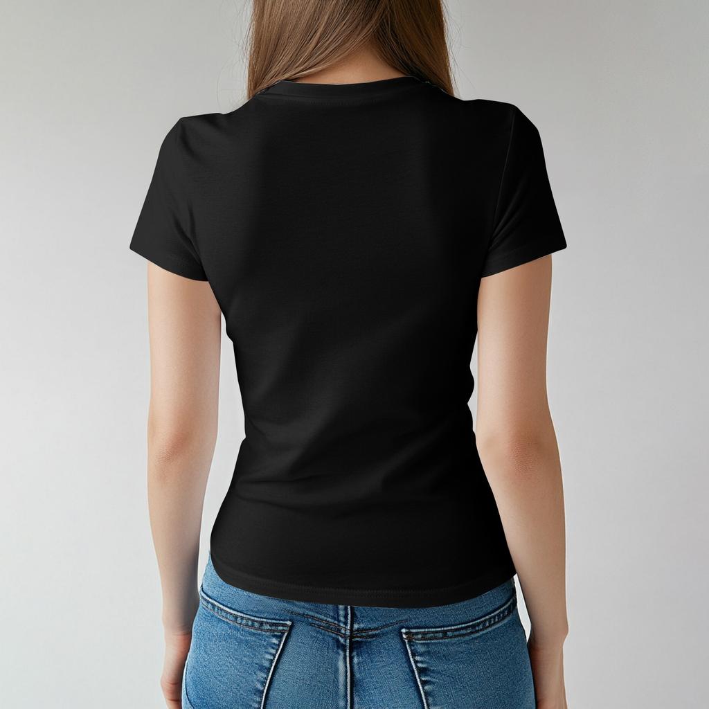 Women's Round Neck Printed Short-sleeved T-shirt Top