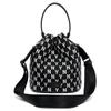 New MLB Polyester Bucket Bag Handbag Shoulder Bag Crossbody Bag Regular Women's Black 3ABMS031N-50BKS