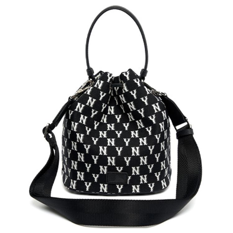 New MLB Polyester Bucket Bag Handbag Shoulder Bag Crossbody Bag Regular Women's Black 3ABMS031N-50BKS