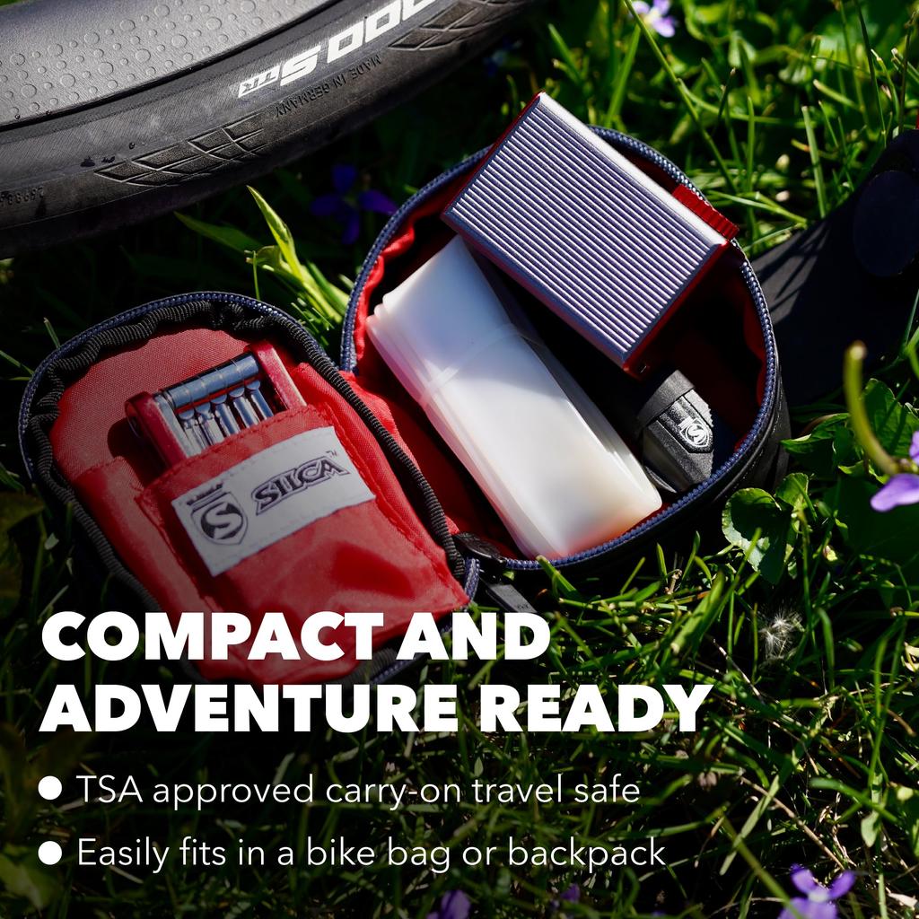 SILCA ELETTRICO Micro Electric Bicycle Pump 72 PSI Max Pressure to 4 CO2 Universal Compatibility Rechargeable with Auto Shutoff Portable TSA Compliant