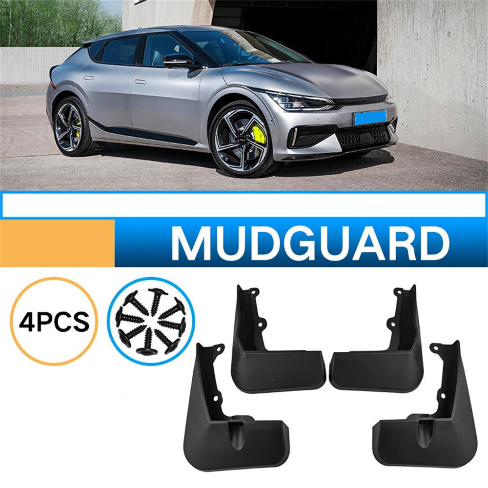 4Pcs Car Black Mudguard Cover Trim For Kia EV6 GT 2022-2023 Left+Right