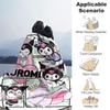 1pc Kuromi's Magical Adventures Blanket, Soft Throw for Home Decor, Gift Idea for Family and Friend, Seasonal Use, Living Room, Travel, Camping, Car B