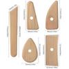 5Pcs Wooden Clay Sculpting Tools Set Pottery Foot Shapers Tool Clay Texture Ribs Ceramic Sculpting Tools for Carving