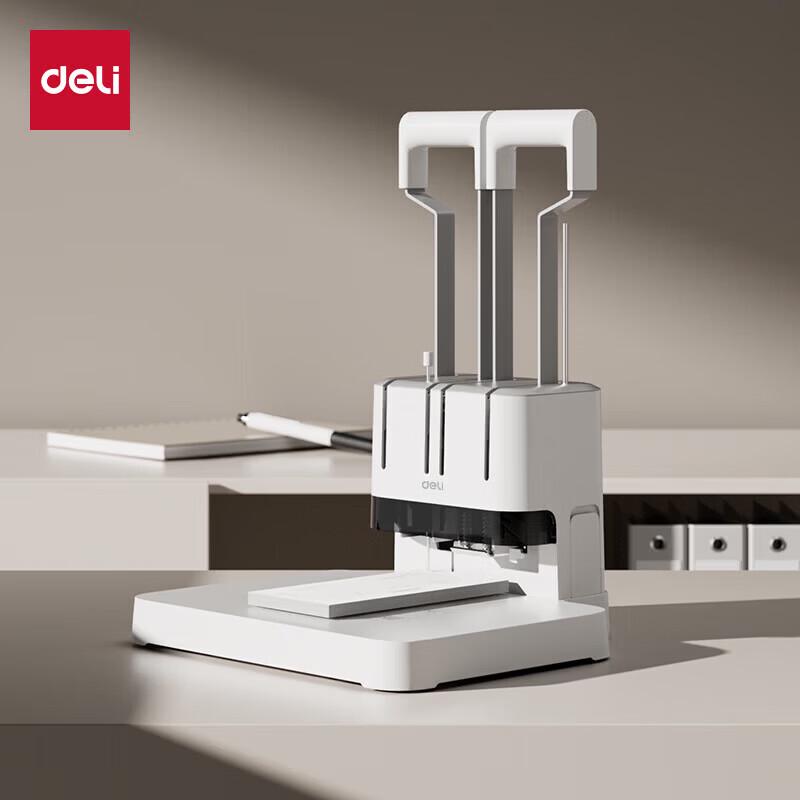 Deli 3885 Manual Financial Document Binding Machine CN plug (adapter included)