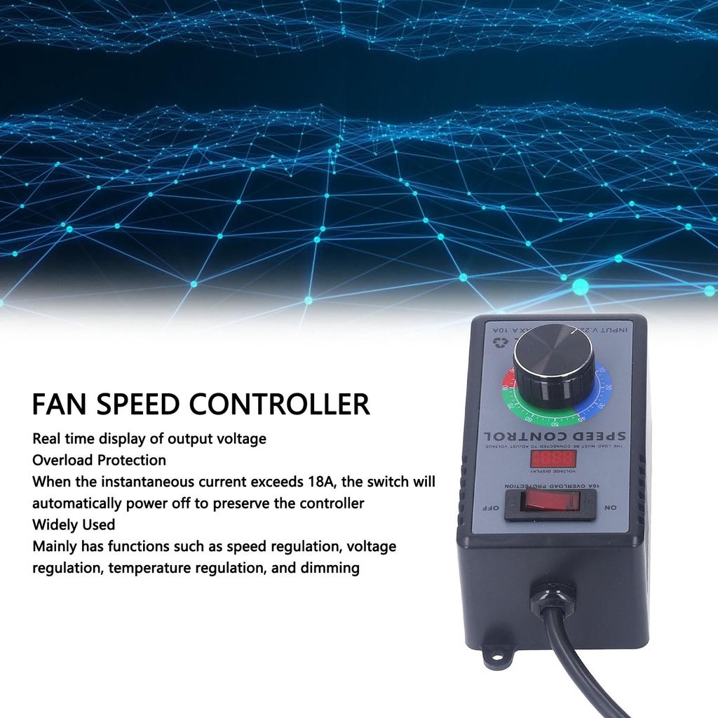 AC Motor Speed Controller Motor Speed Controller 0‑ Output Variable Fan Speed Regulator with Overload