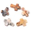 5uds/lote 12x16mm Forma de Cruz de Piedra Natural Colgantes de Cuentas Ágata Turquesa Jade Encantos Cuentas Para Pulsera DIY Pendientes Accesorios