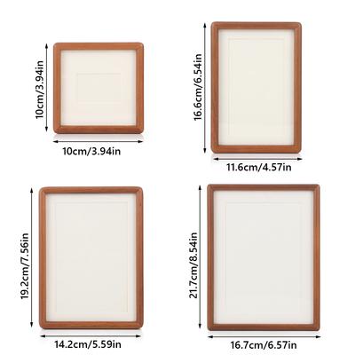 Nieuw 6/7/8 Inch Zwart Walnoot Fotolijst Echt Houten Handgemaakte Fotolijst Eenvoudige Display Fotolijst