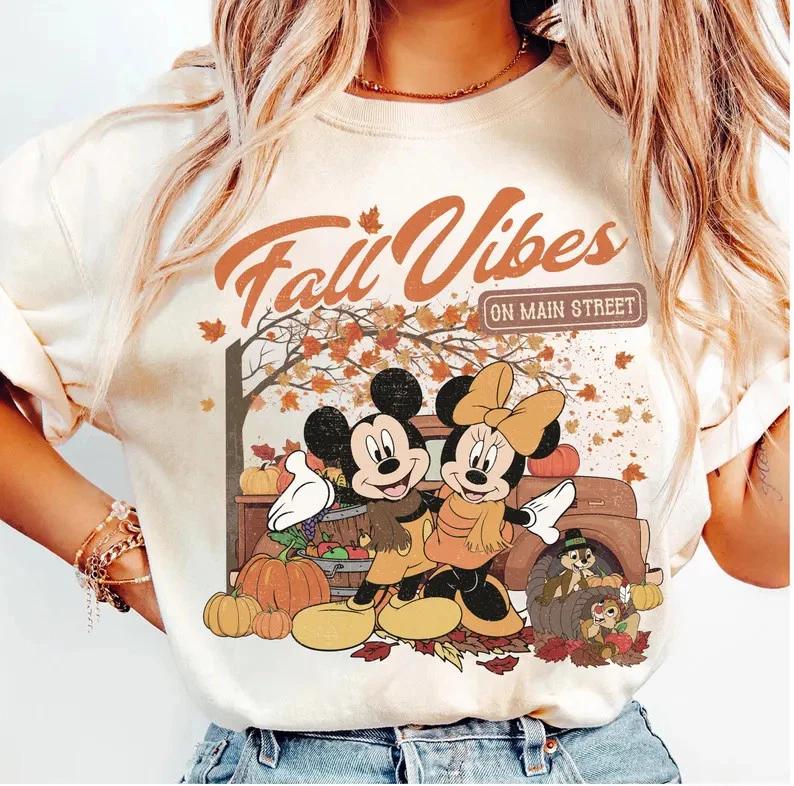 Mickey And Minnie Pumpkin Thanksgiving Tshirt S