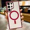 Transparent Matte Phone Case For Samsung Galaxy S26 Ultra S22 S23 Plus Wireless Charging Magsafe Case Galaxy S24 S25 Ultra Cover