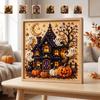 Halloweenové korálkové umění DIY sada Scéna s dýní, duchem a hradem