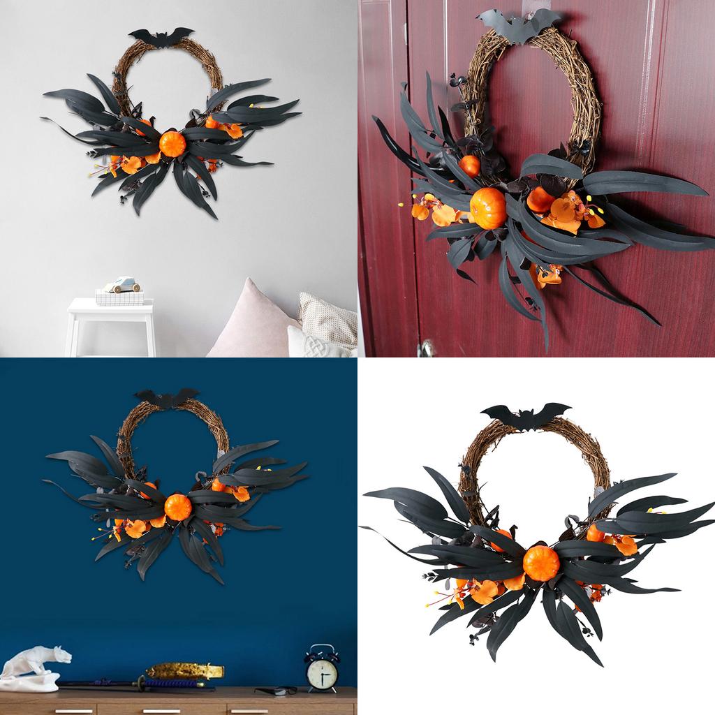 Colorful Door Garlands Ornament Stylish Hanging Flower Wreath Halloween Decoration Pendant Jewelry for Themed Parties